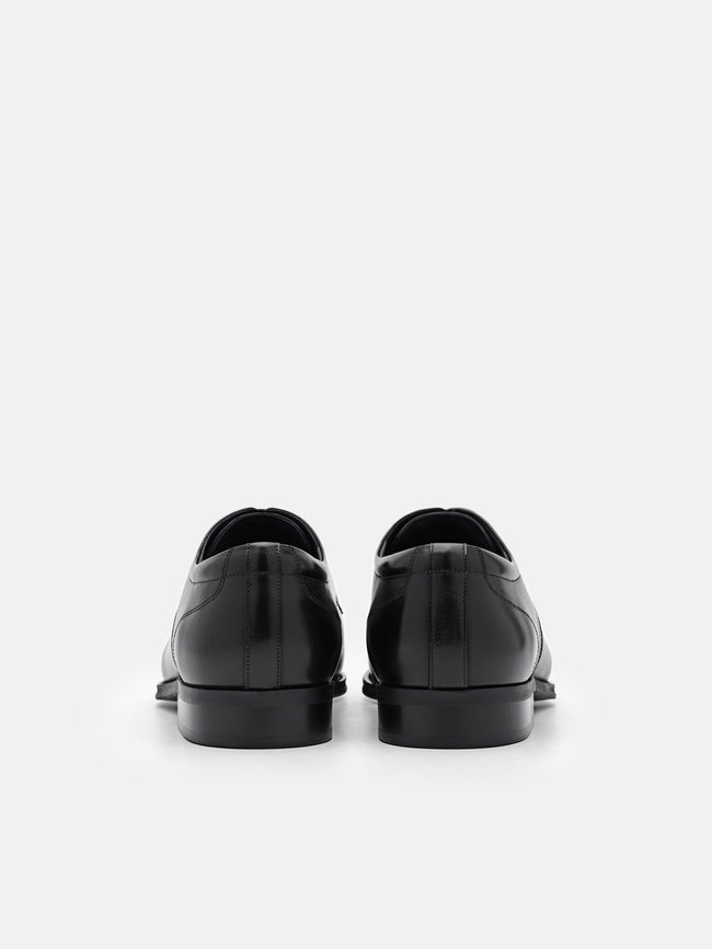 PEDRO Leather Derby Shoes- Black