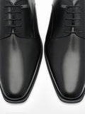 PEDRO Leather Derby Shoes- Black