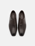 PEDRO Leather Derby Shoes- Dark Brown