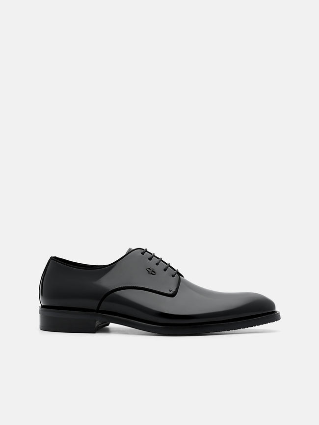 PEDRO Patent Leather Derby Shoes - Black