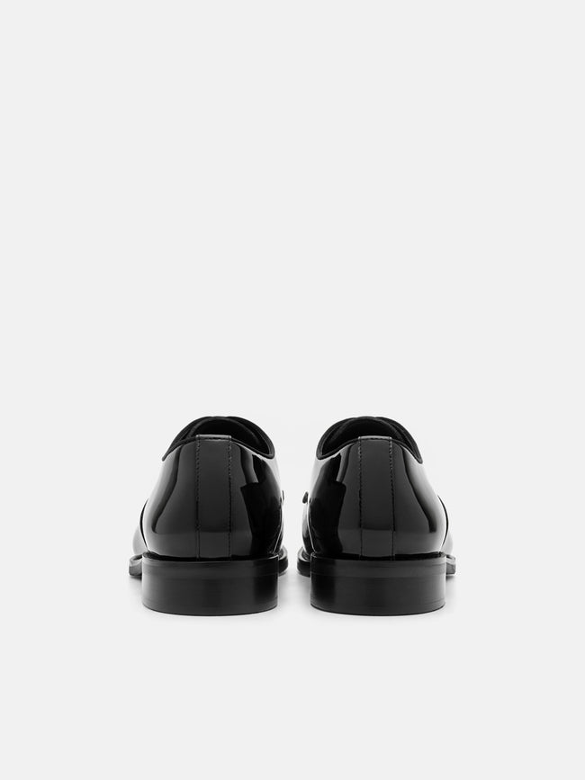 PEDRO Patent Leather Derby Shoes - Black