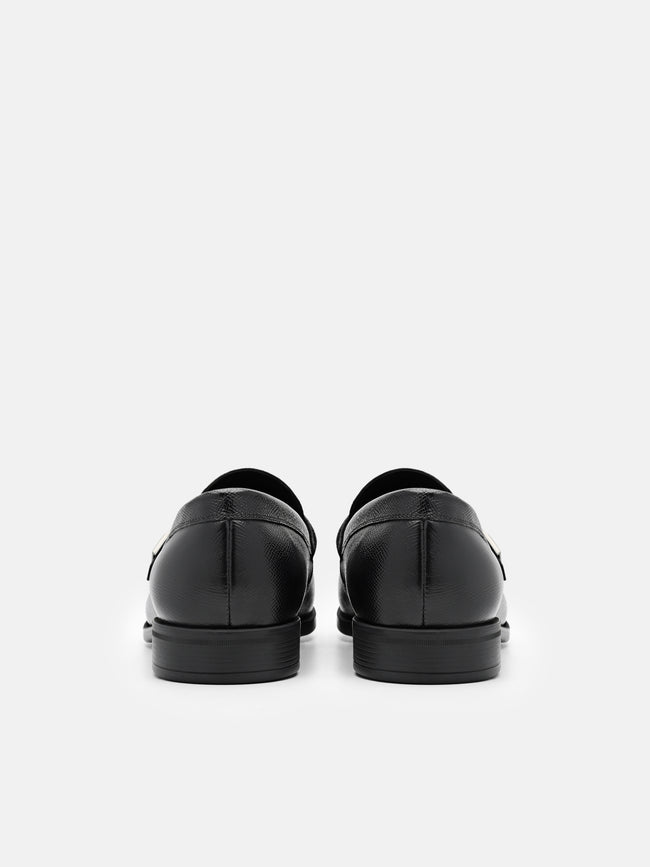 PEDRO Altitude Embossed Leather Loafers - Black
