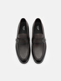 PEDRO Altitude Embossed Leather Loafers -Dark Brown