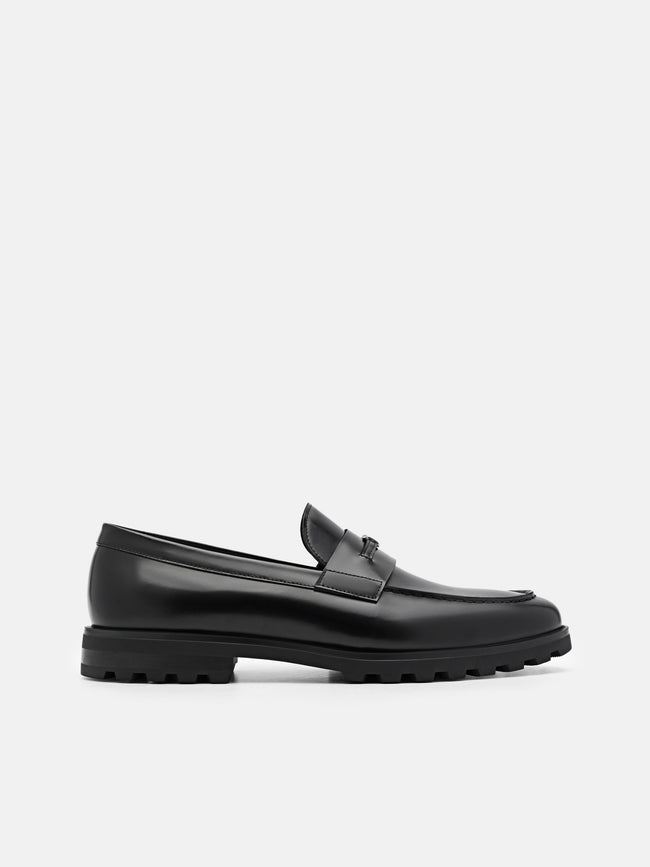 PEDRO Leather Loafers - Black