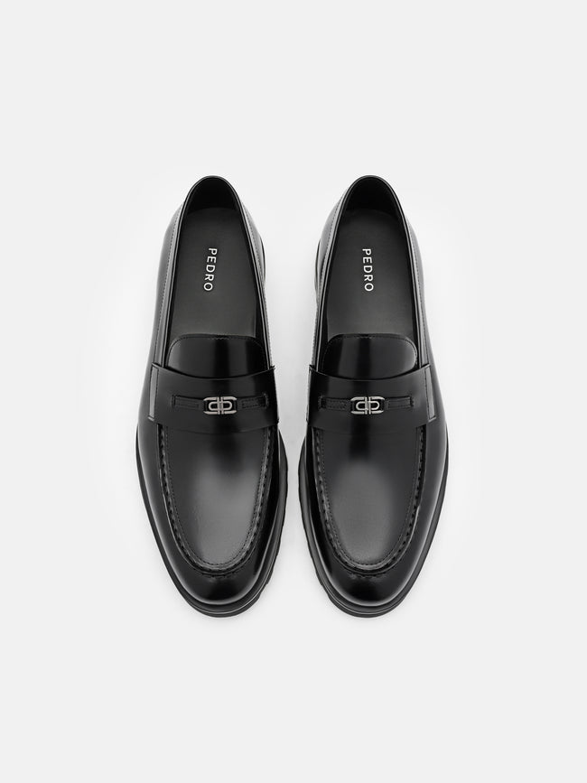 PEDRO Leather Loafers - Black