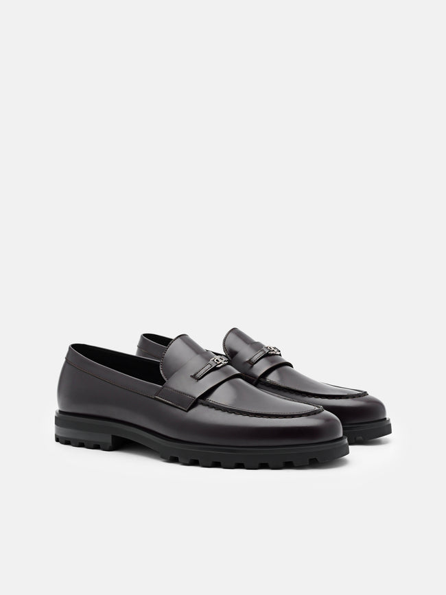 PEDRO Leather Loafers - Mahogany