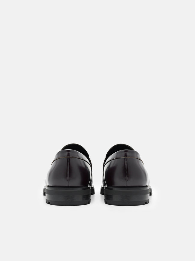 PEDRO Leather Loafers - Mahogany