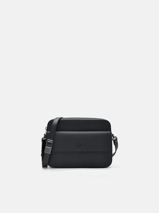 PEDRO Leather Crossbody Bag- Black