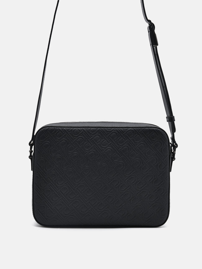 PEDRO Leather Crossbody Bag- Black