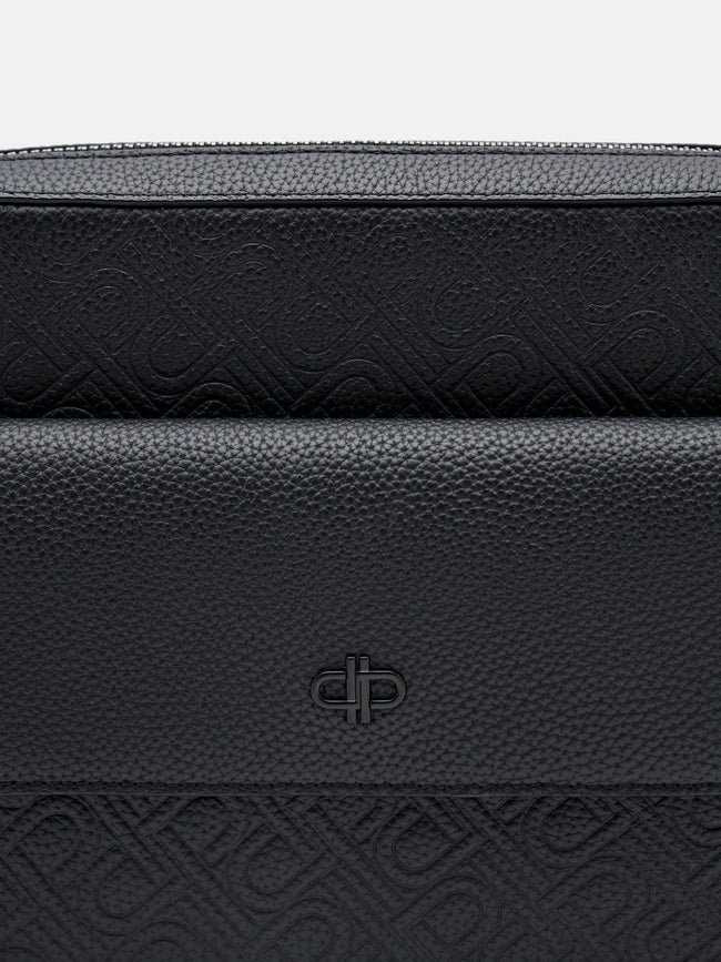 PEDRO Leather Crossbody Bag- Black