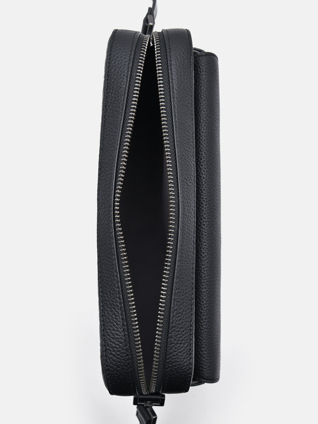 PEDRO Leather Crossbody Bag- Black