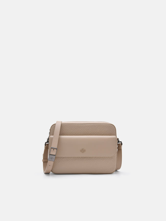 PEDRO Leather Crossbody Bag- Sand