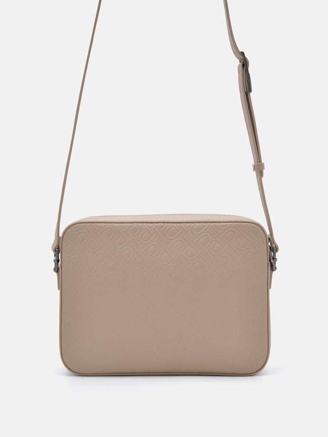PEDRO Leather Crossbody Bag- Sand