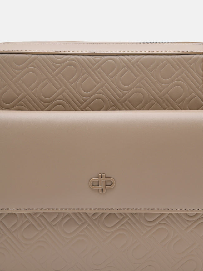 PEDRO Leather Crossbody Bag- Sand