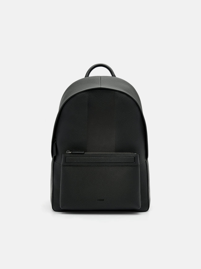 PEDRO James Leather Backpack- Black