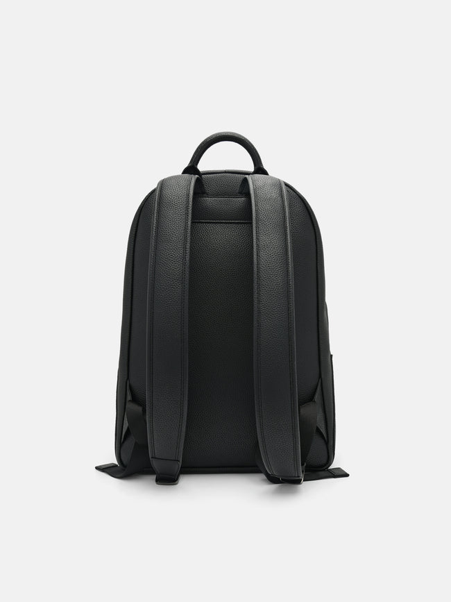 PEDRO James Leather Backpack- Black