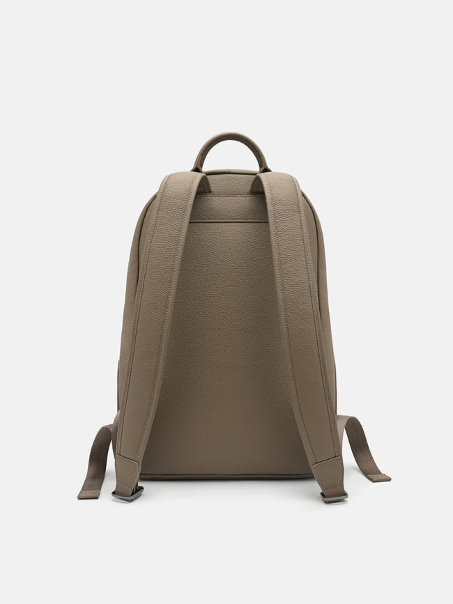 PEDRO James Leather Backpack- Dark Taupe