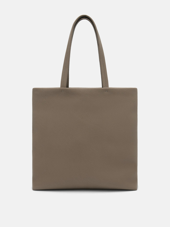 PEDRO Asher Leather Tote Bag- Dark Taupe