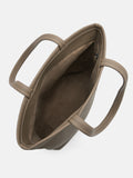 PEDRO Asher Leather Tote Bag- Dark Taupe