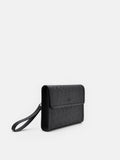 Pedro Leather Clutch Bag- Black