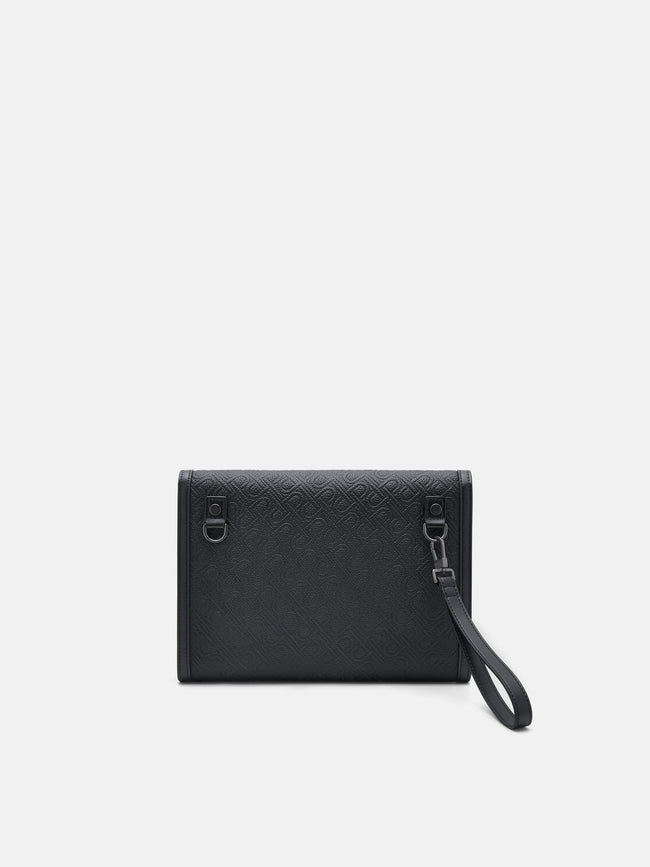 Pedro Leather Clutch Bag- Black