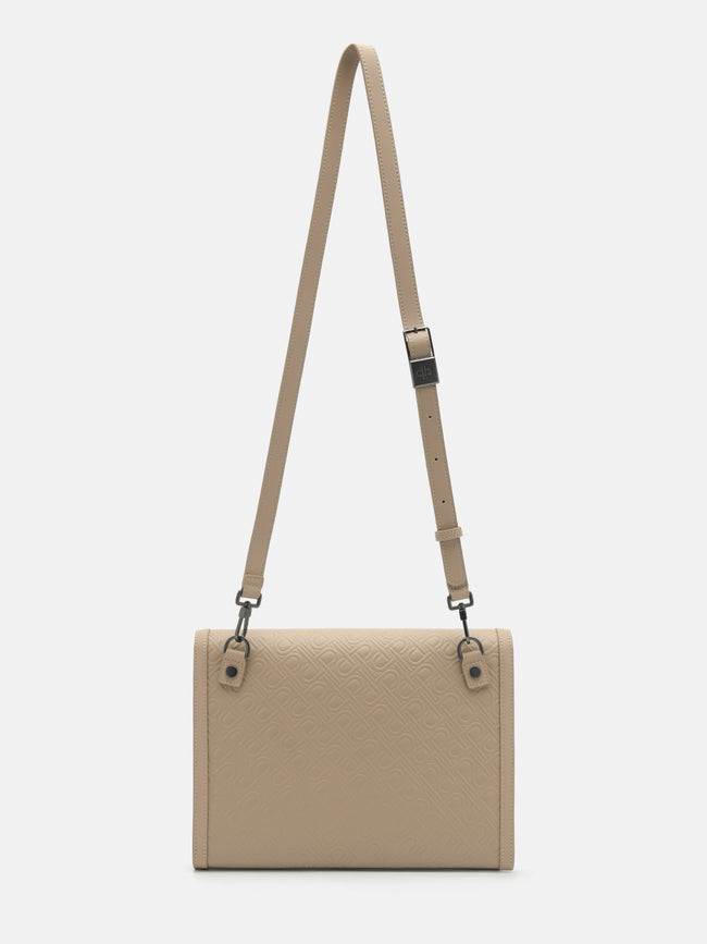 Pedro Leather Clutch Bag- Sand