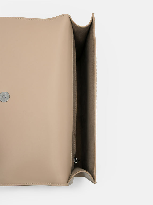 Pedro Leather Clutch Bag- Sand