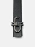 PEDRO Saffiano Leather Reversible Tang Belt- Black