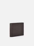 PEDRO Embossed Leather Bi-Fold Flip Wallet- Dark Brown