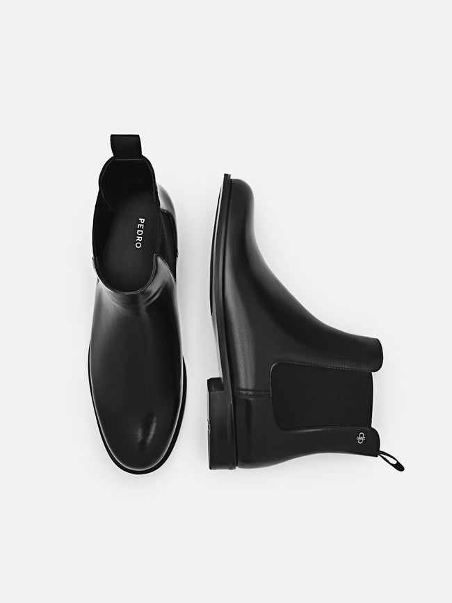 PEDRO Meg Leather Chelsea Boots- Black