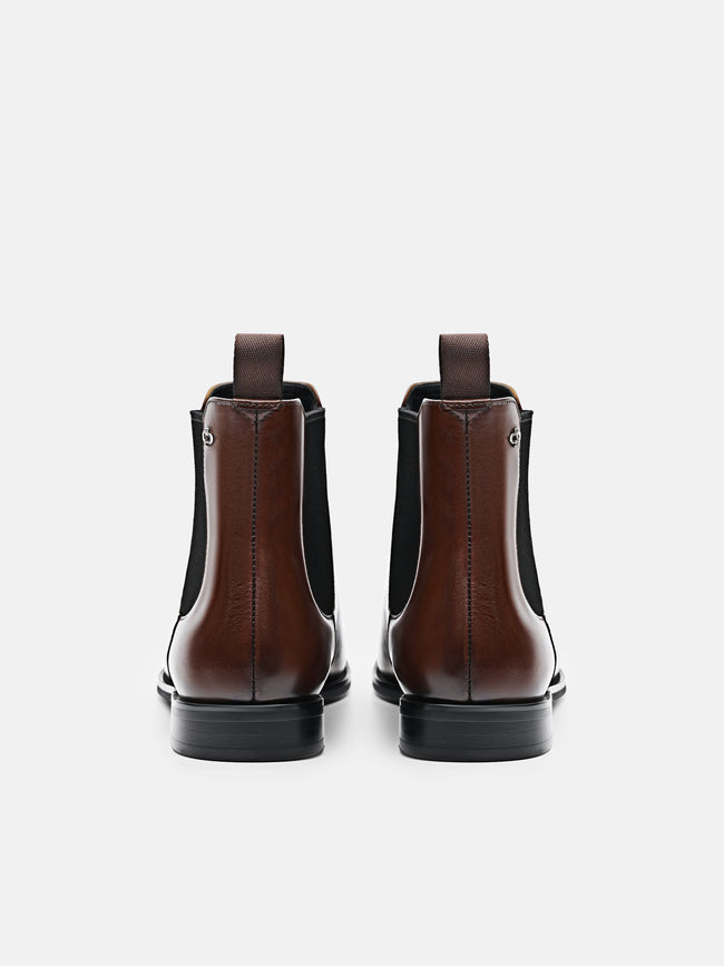 PEDRO Meg Leather Chelsea Boots- Dark Brown