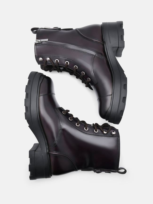 PEDRO  Leather Boots - Wine