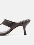 PEDRO Thong Heel Sandals - Dark Brown