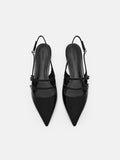 PEDRO Patent Leather Slingback Ballerina Flats - Black