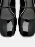 PEDRO Cap-Toe Ballerina Flats- Chalk Black