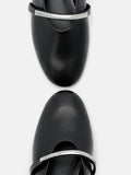 PEDRO Lia Leather Ballerina Flats- Black