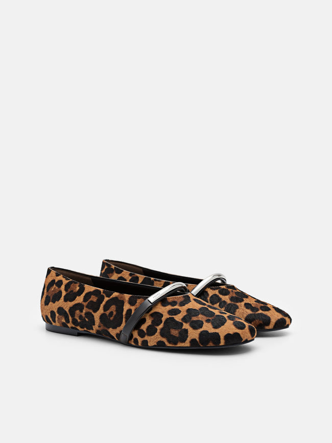 PEDRO Lia Calf Hair Ballerina Flats- Multi