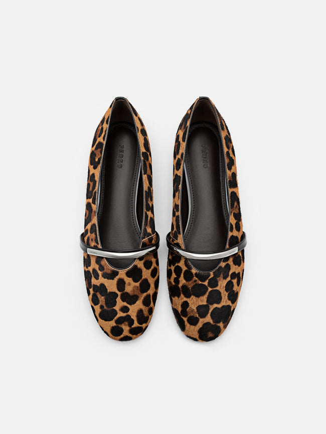 PEDRO Lia Calf Hair Ballerina Flats- Multi