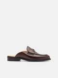 PEDRO Mackenzie Leather Mule Loafers - Dark brown