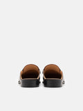 PEDRO Mackenzie Leather Mule Loafers - Dark brown