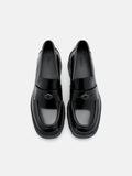 PEDRO  Leather Loafers- Black
