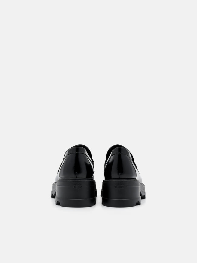 PEDRO  Leather Loafers- Black