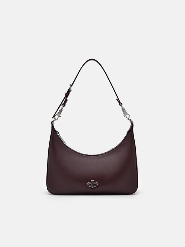 PEDRO Leather Hobo Bag- Wine