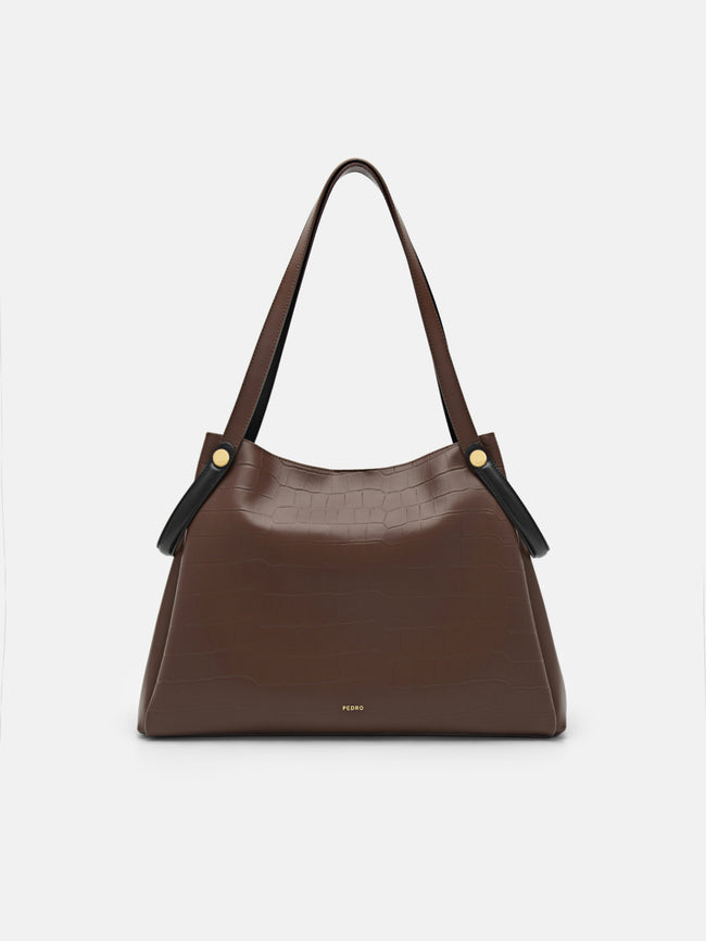PEDRO Stirrup Tote Bag- Dark Brown