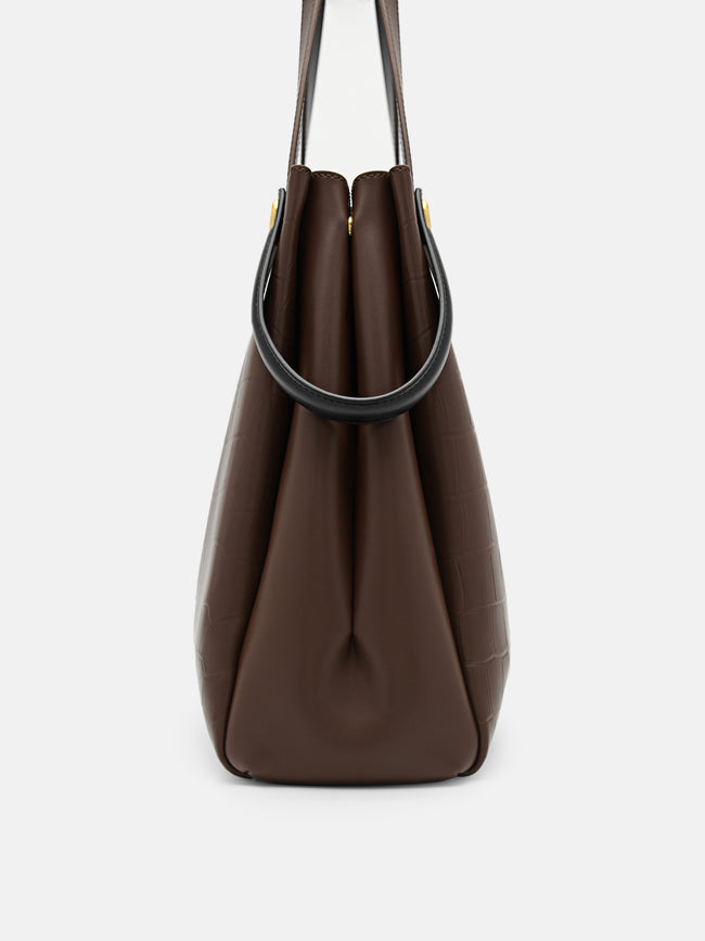 PEDRO Stirrup Tote Bag- Dark Brown