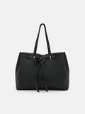 PEDRO Demi Oversized Leather Tote Bag- Black