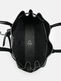 PEDRO Demi Oversized Leather Tote Bag- Black