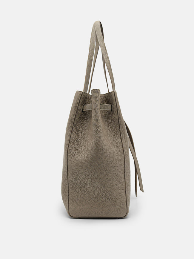 PEDRO Demi Oversized Leather Tote Bag-Taupe