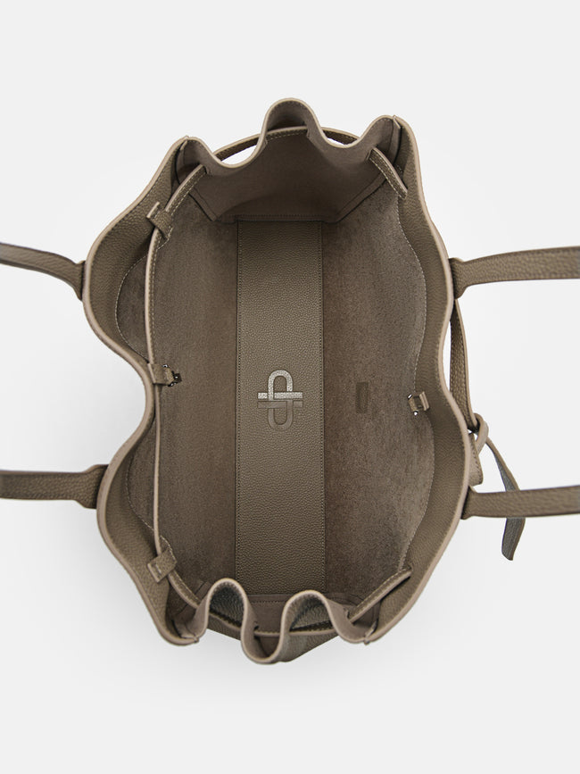 PEDRO Demi Oversized Leather Tote Bag-Taupe