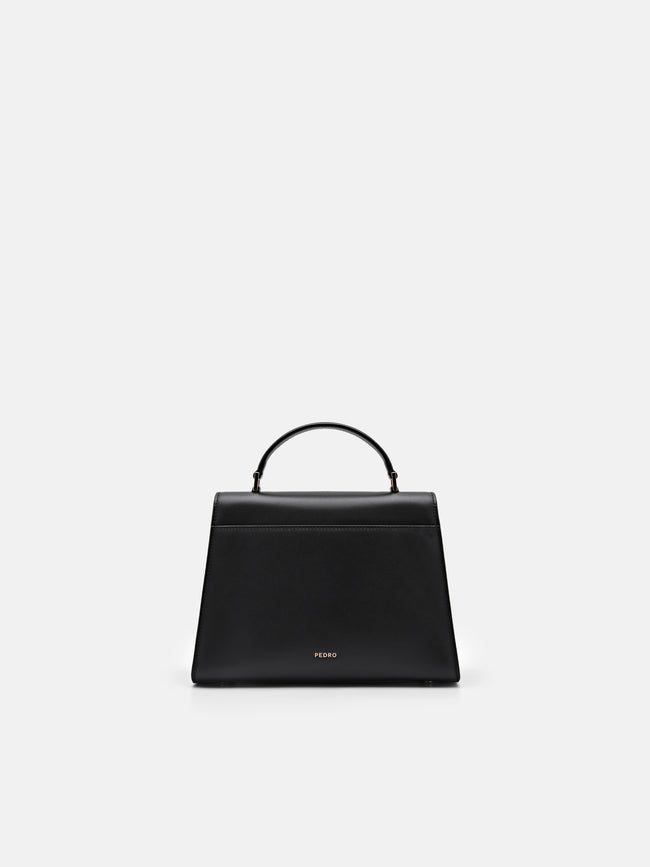 PEDRO  Leather Handbag- Black